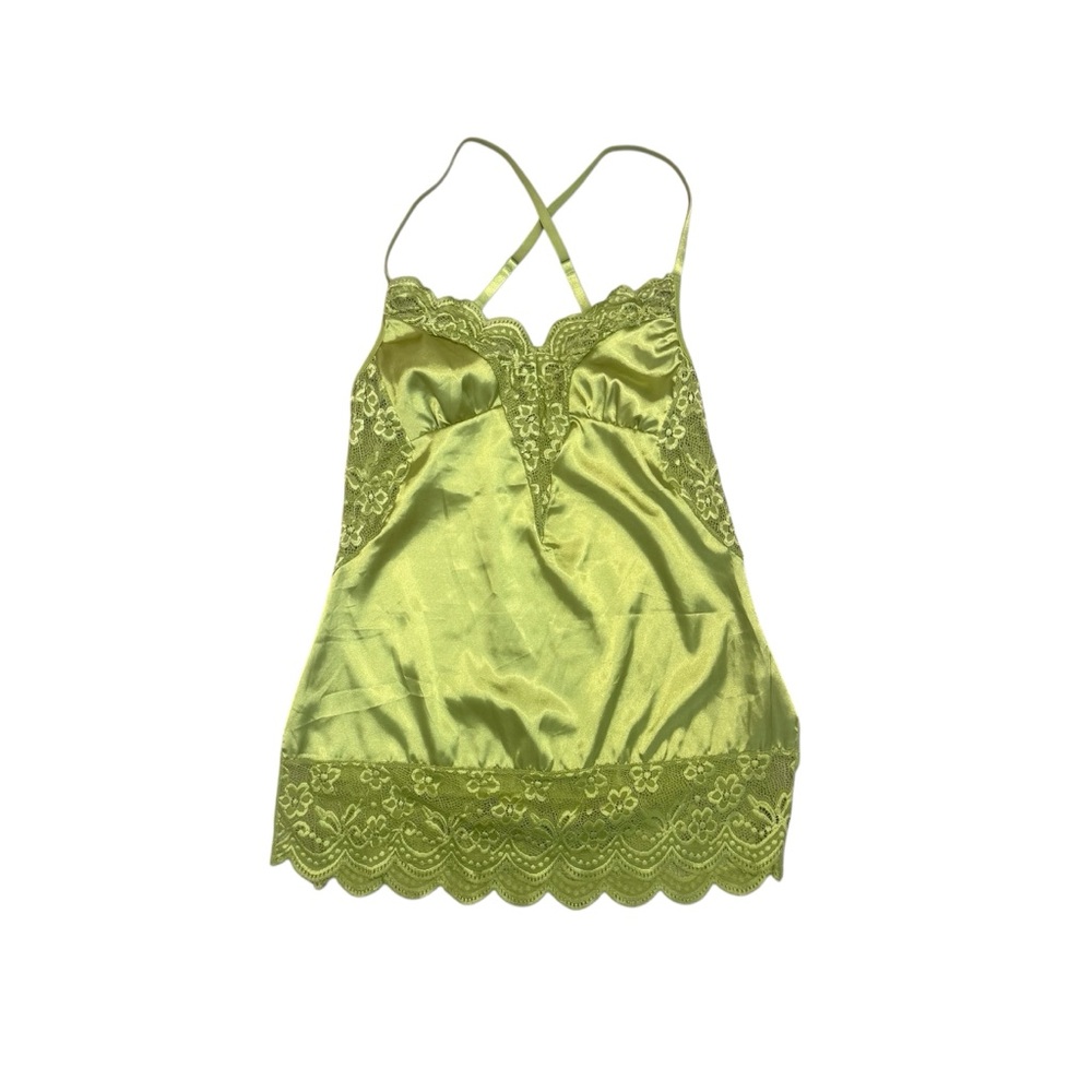 Satin shiny green night/dress